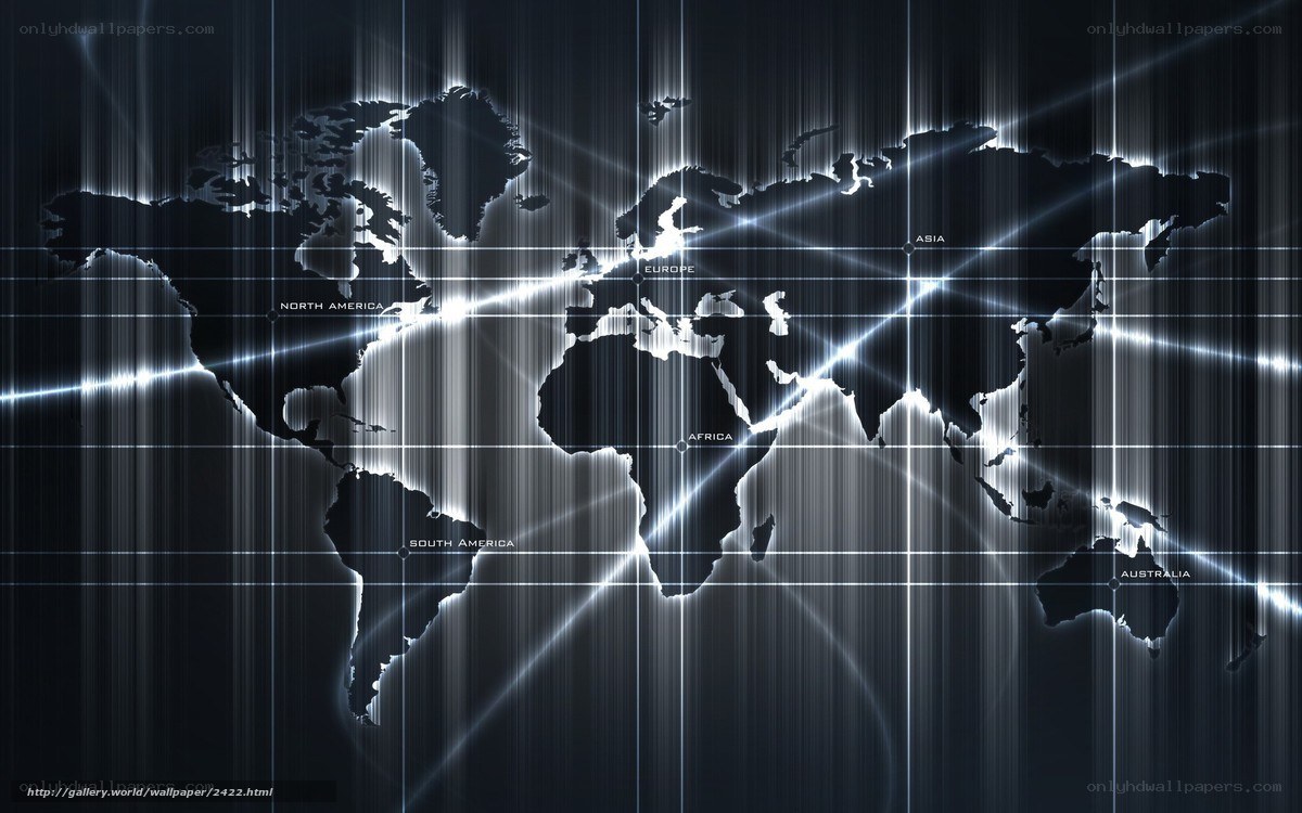 futuristic world map