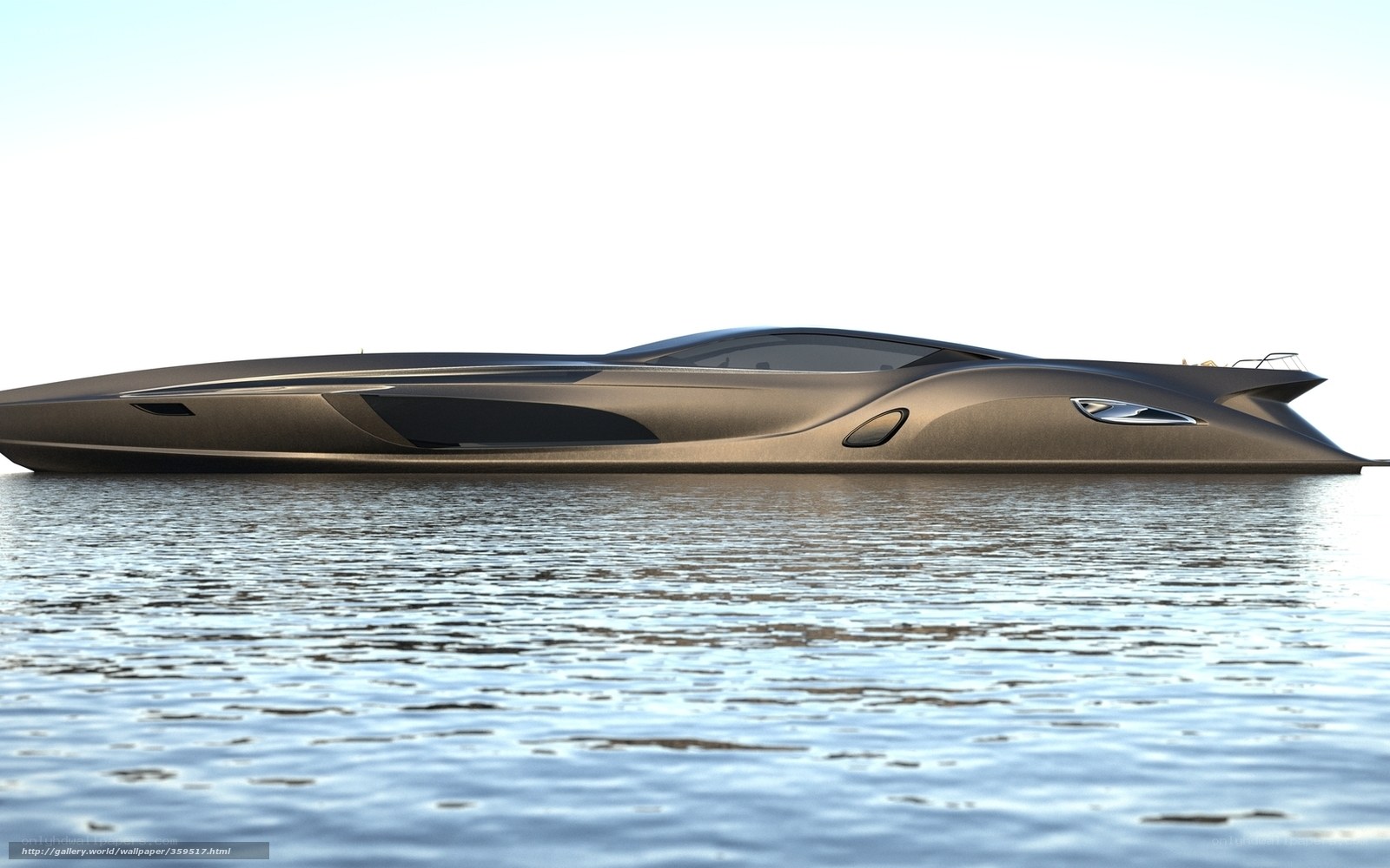 futuristic yacht on water