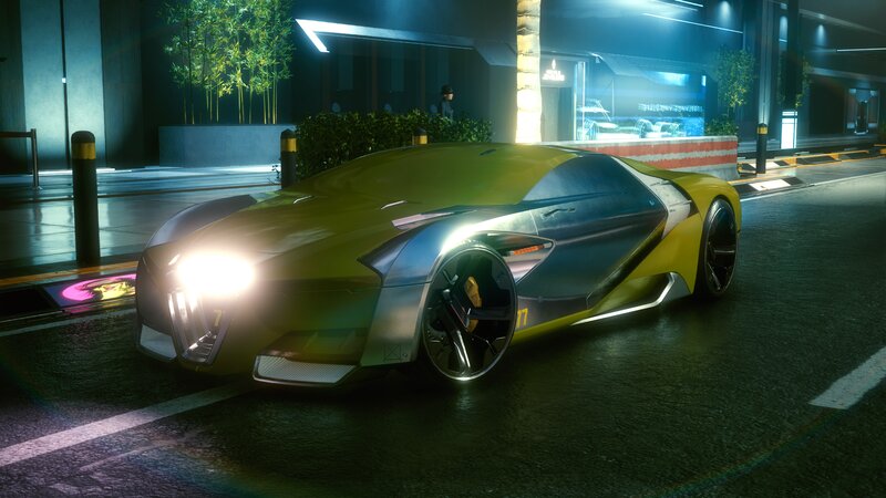 Futuristic Yellow Car