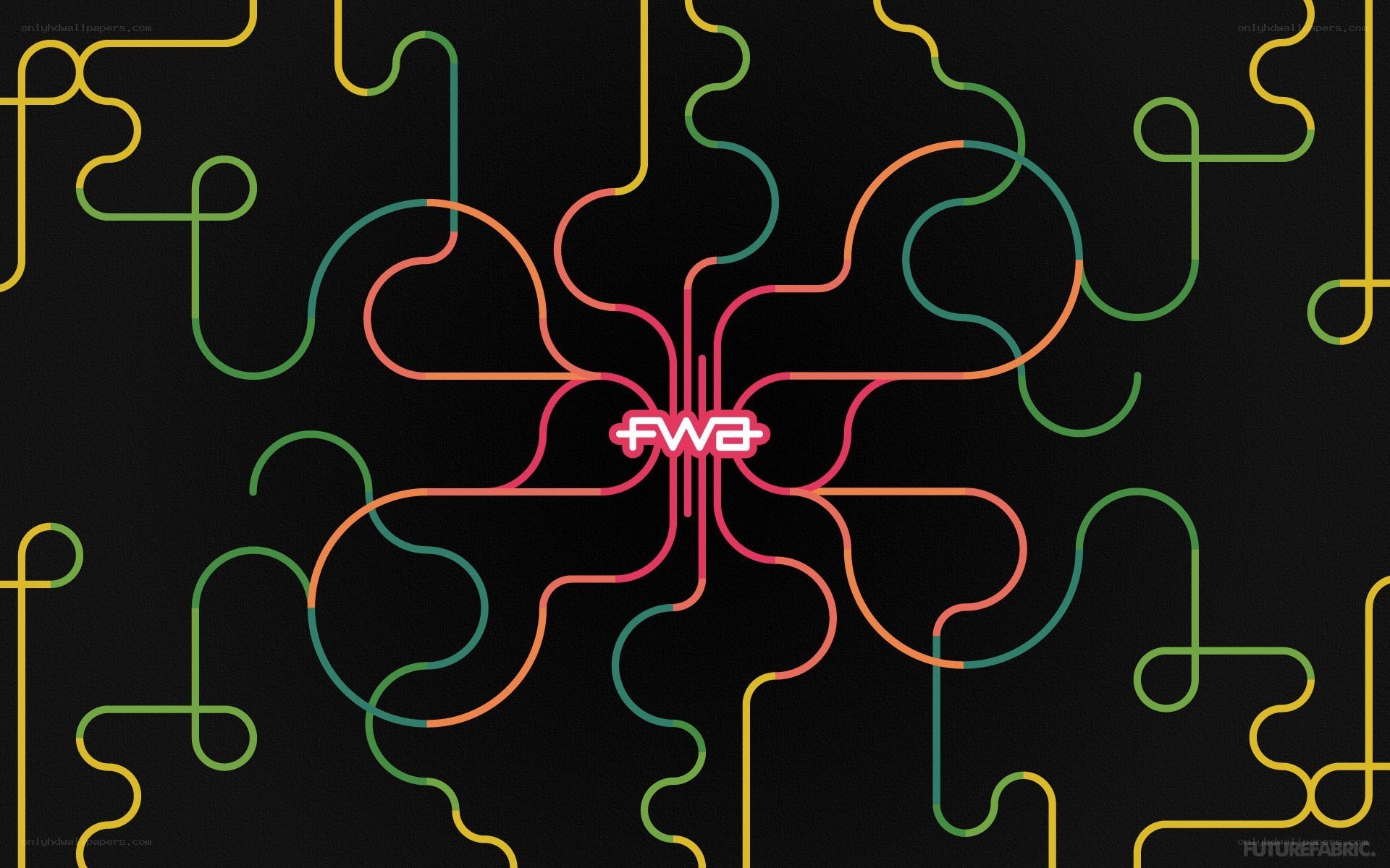 Fwa logo with colorful lines