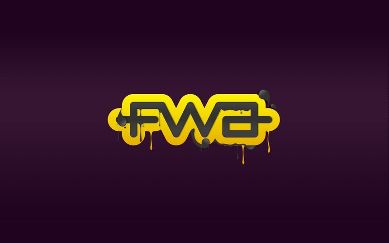 FWA logo with paint drip effect