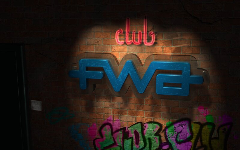 FWB club neon sign