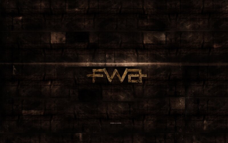 FWE logo on dark wall