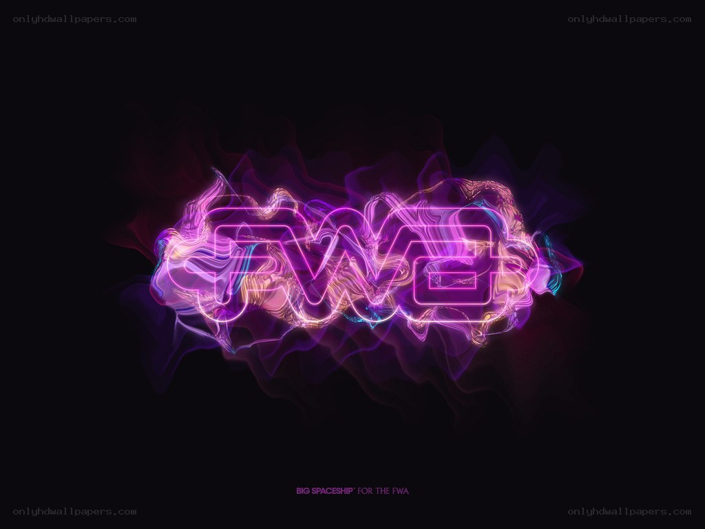 FWE logo with neon effect