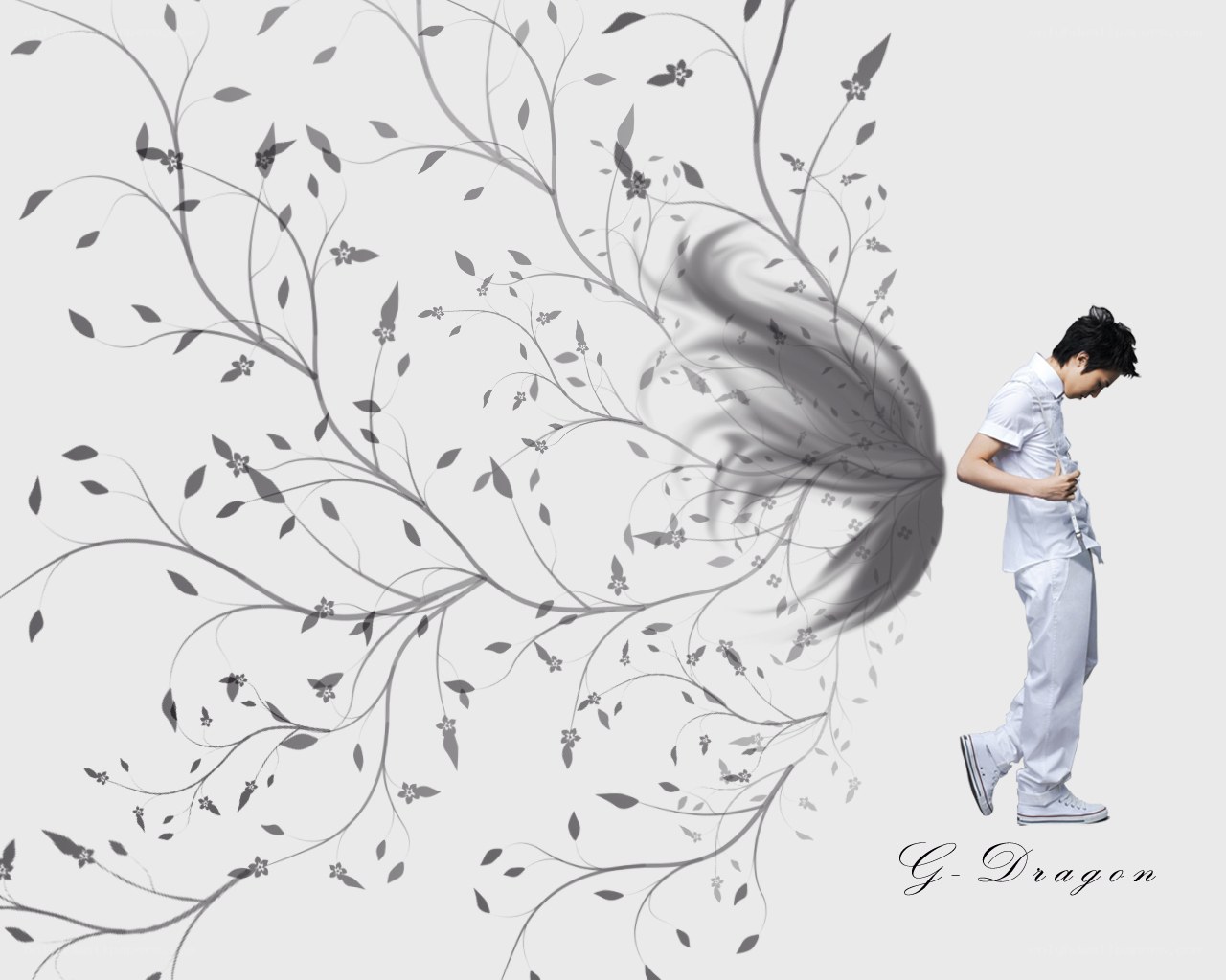 G-Dragon with floral design