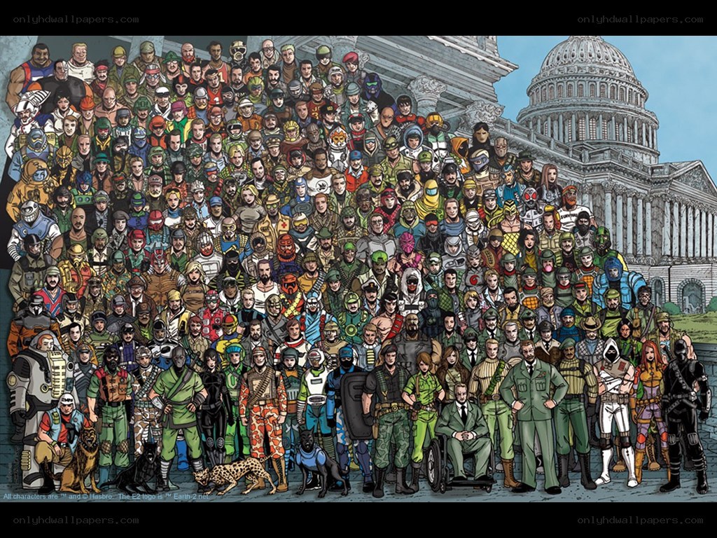 G.I. Joe characters gathering