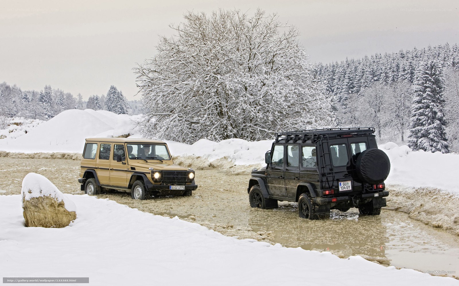 G-Wagen off-road in winter