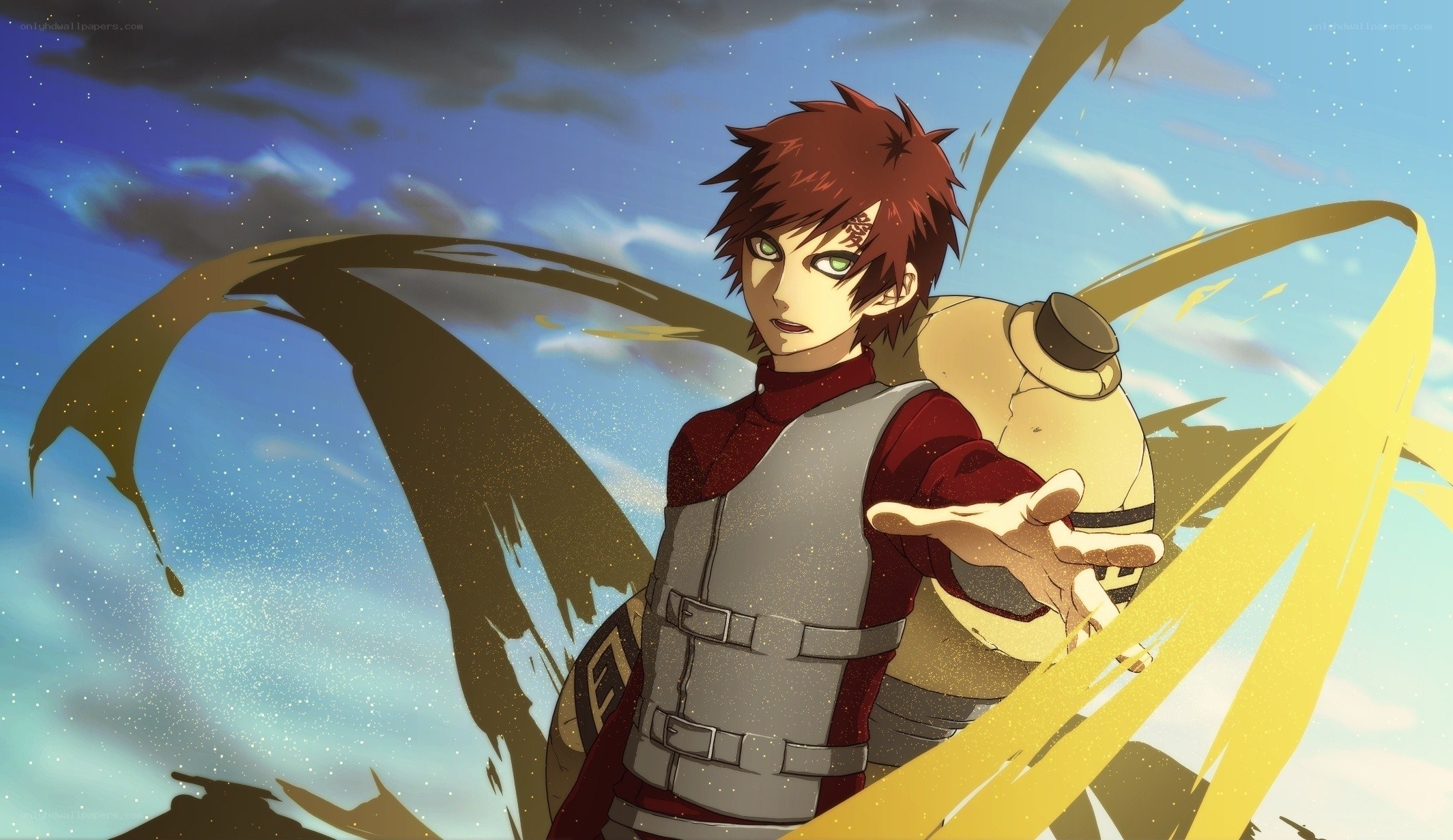 Gaara in battle stance