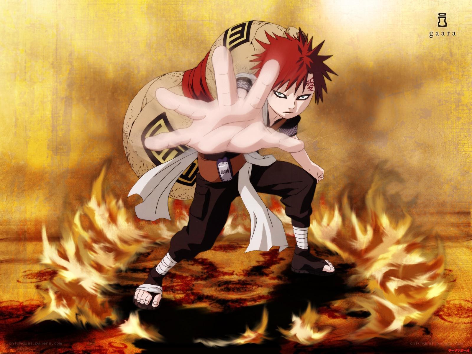 Gaara in battle stance