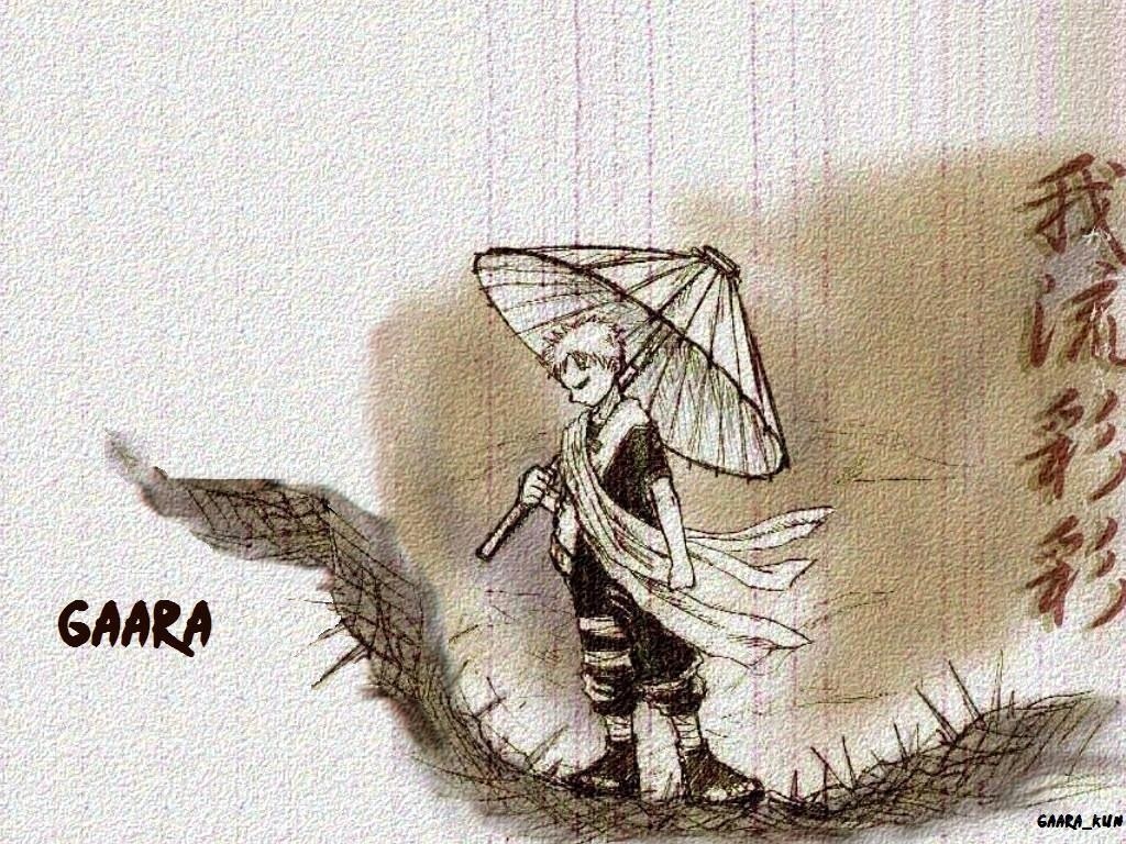 Gaara in the rain