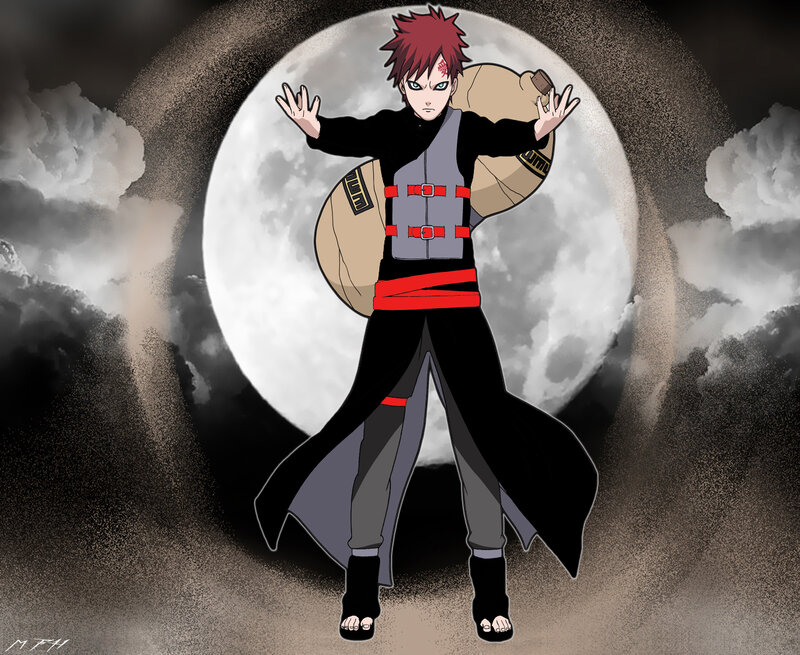 Gaara under the moon
