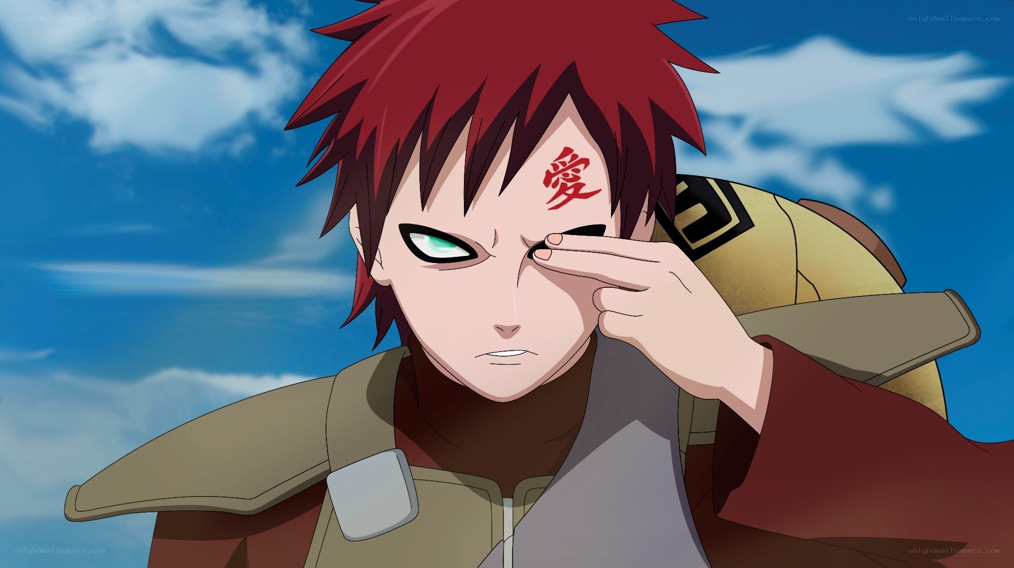 Gaara with one eye open