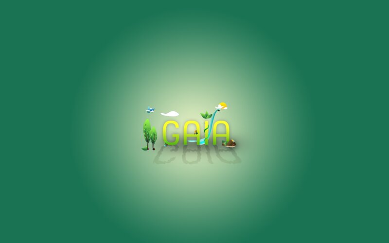 Gaia logo with nature elements
