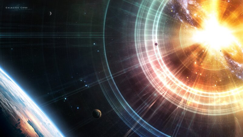 Galactic Core Explosion — Black