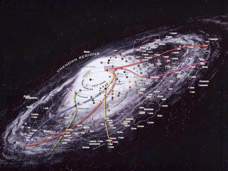 Galactic map of the Star Wars galaxy