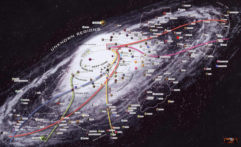 Galactic map of the Star Wars universe