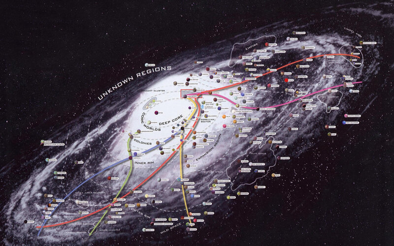 Galactic map of the Star Wars universe