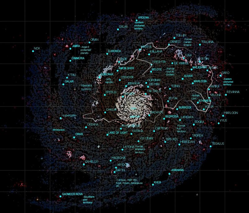 Galactic map of the Star Wars universe