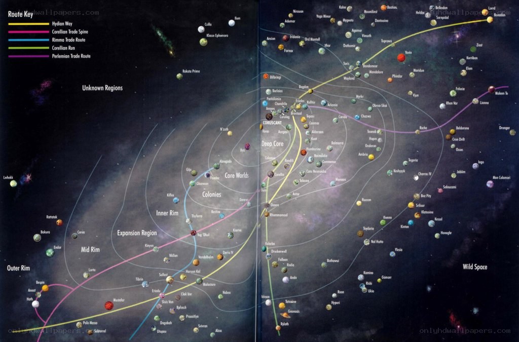 Galactic Trade Routes Map