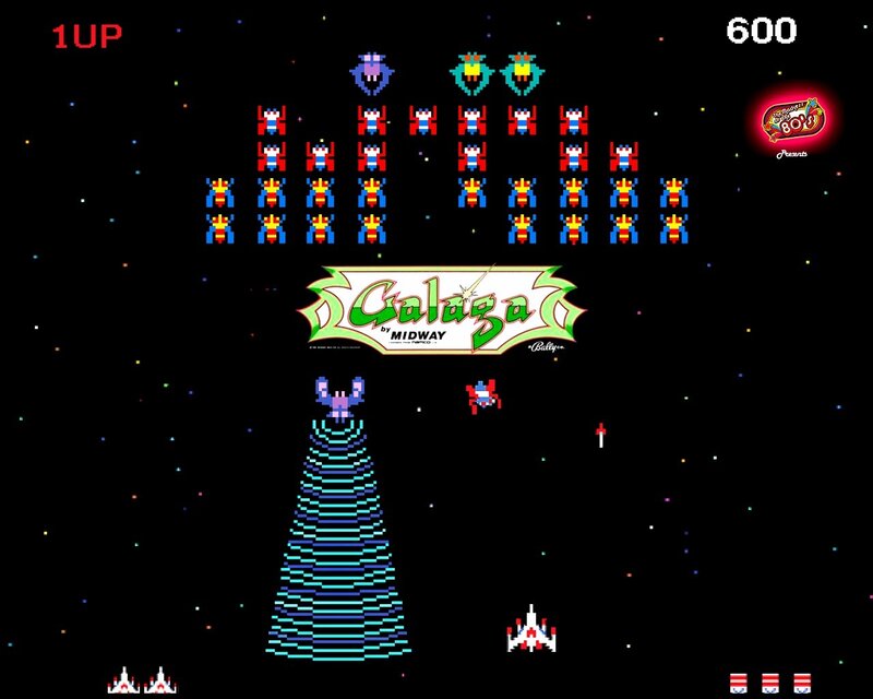 Galaga arcade game screen