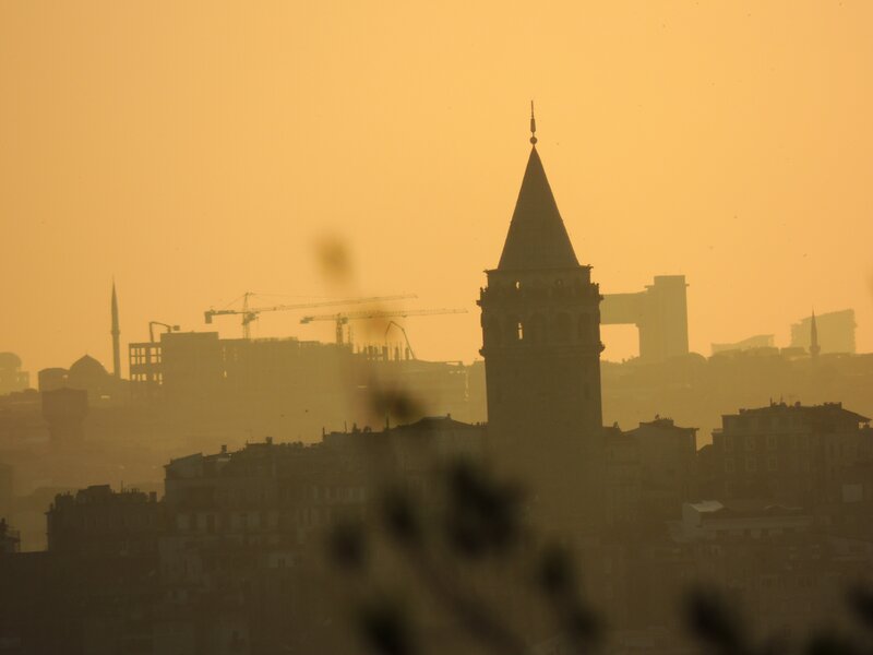Galata Tower at sunset