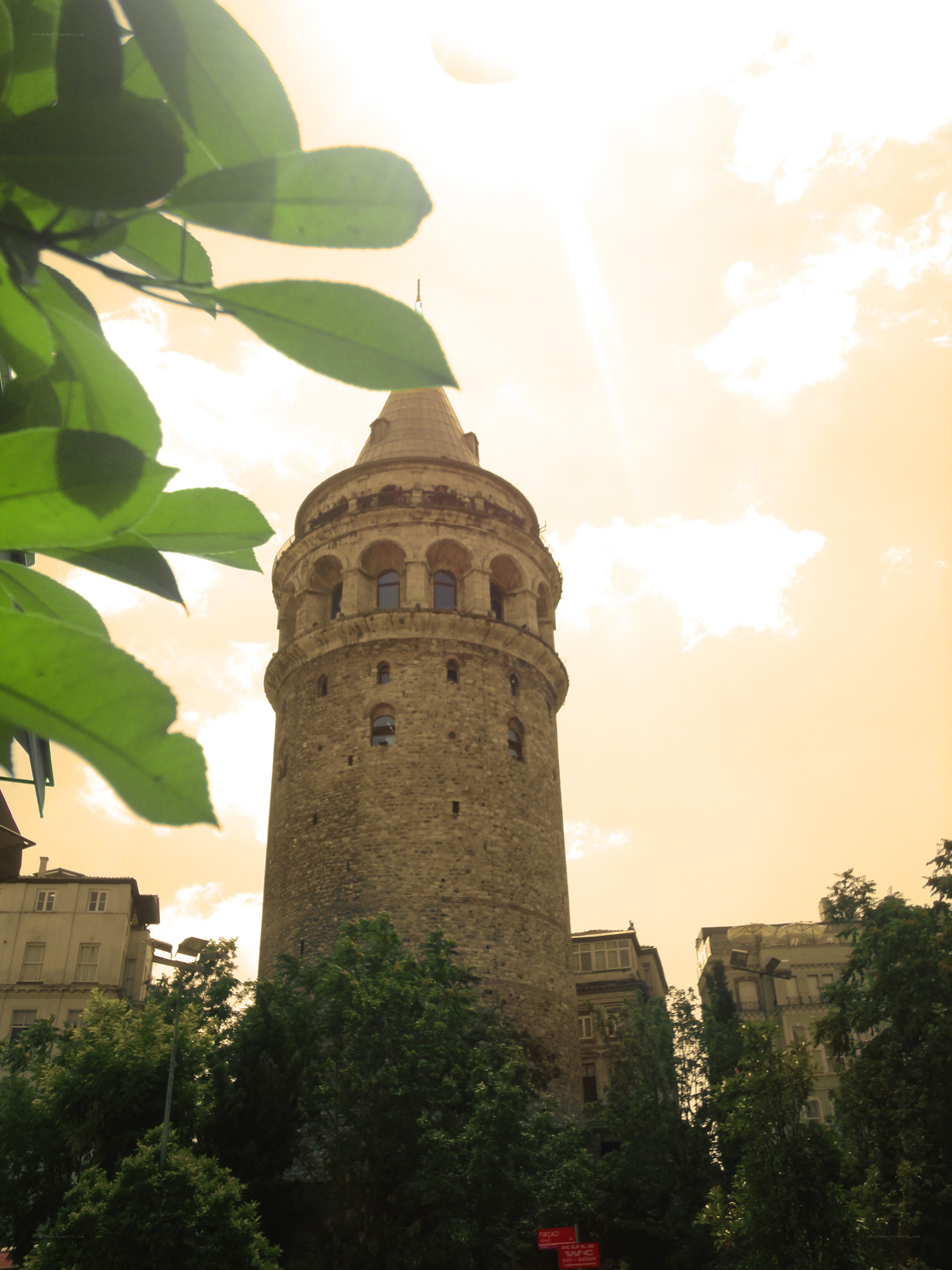 Galata Tower at sunset