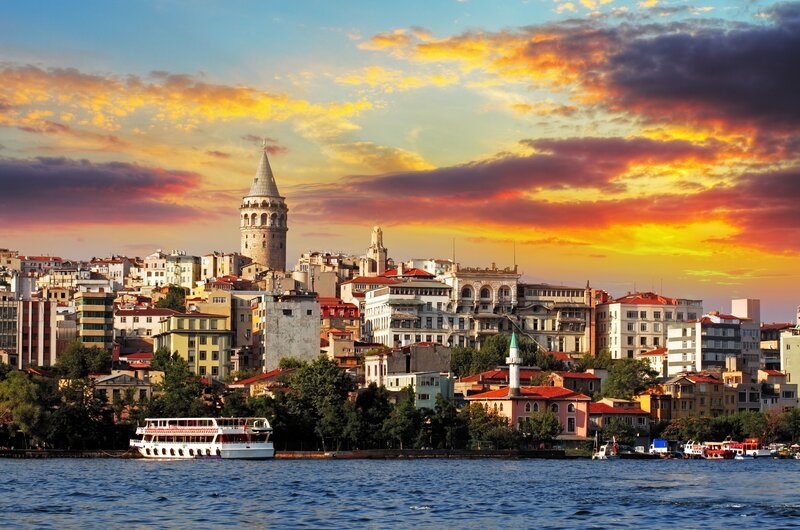 Galata Tower at sunset