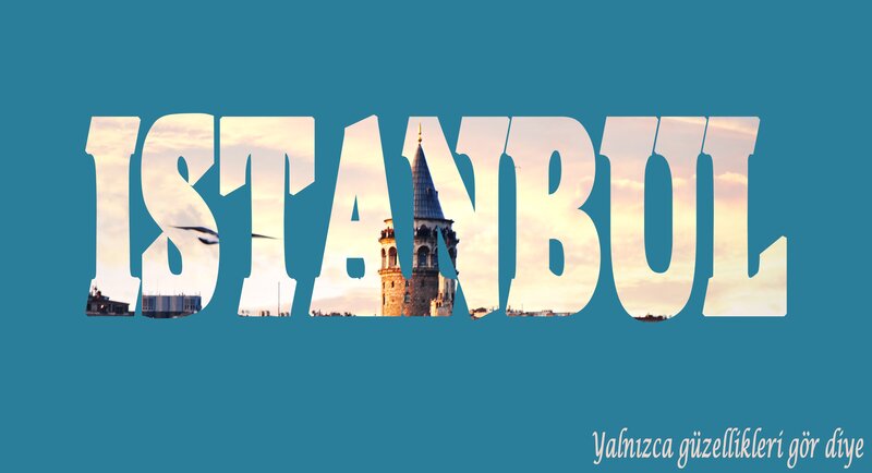 Galata Tower in Istanbul — Blue