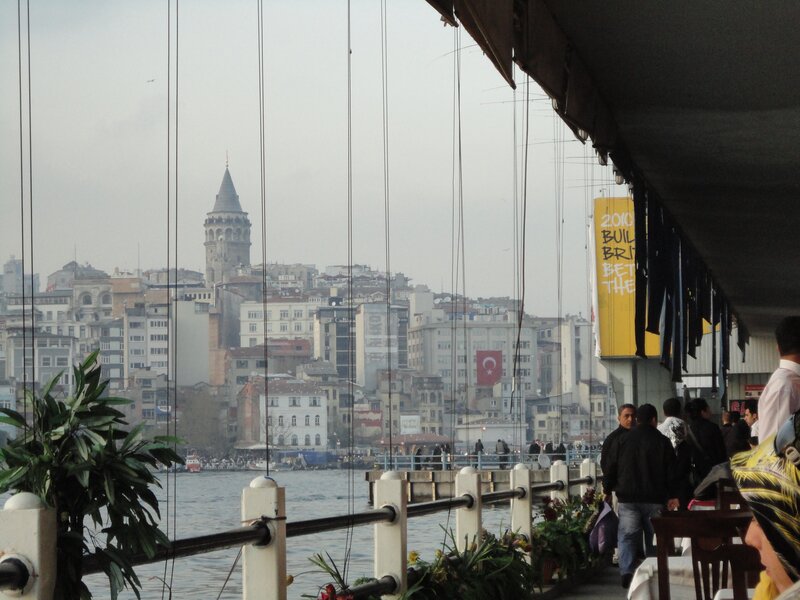 Galata Tower view from waterfront