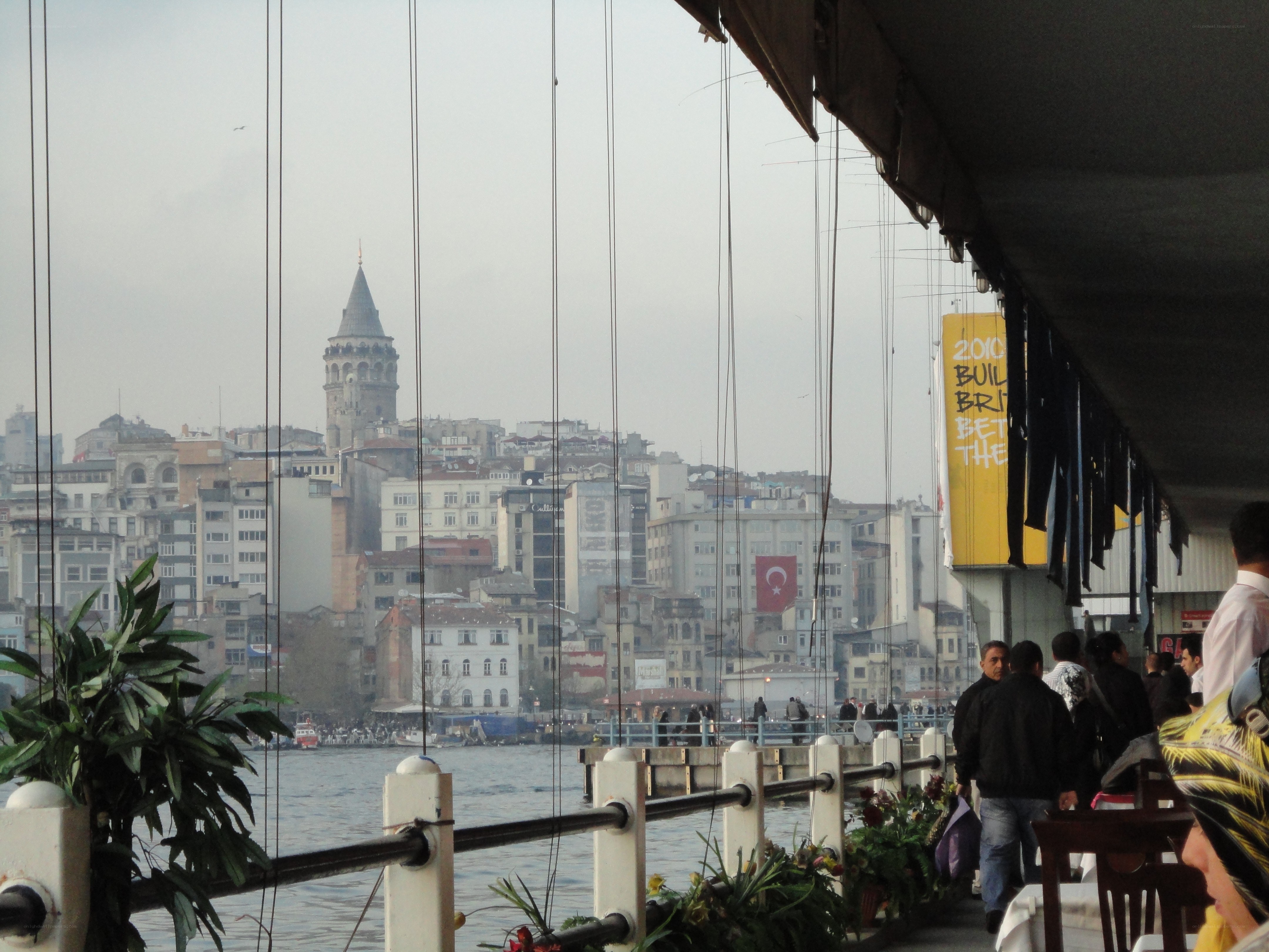 Galata Tower view from waterfront