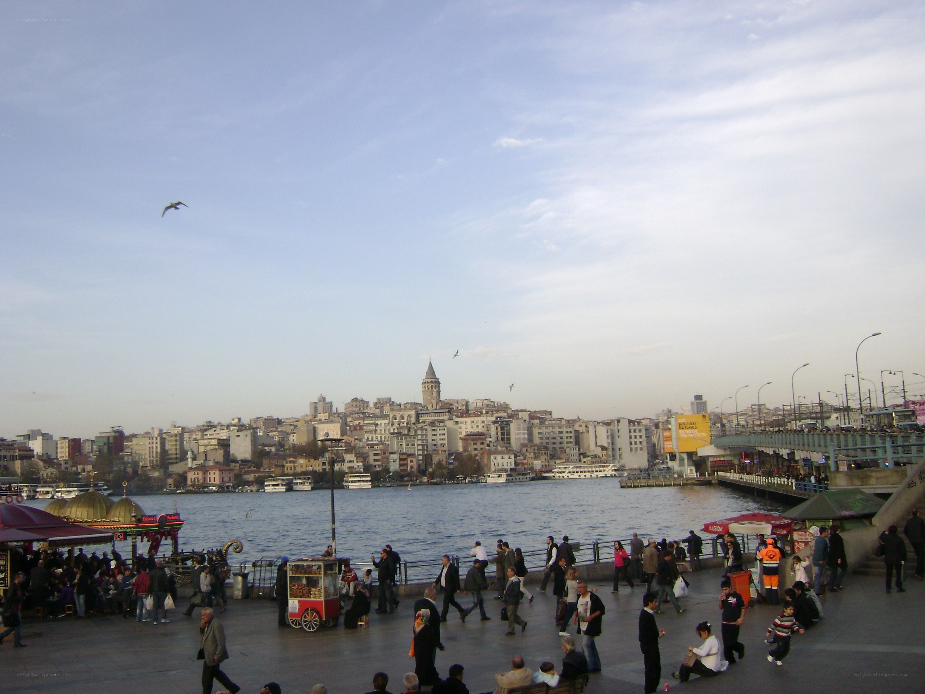 Galata Tower view from waterfront
