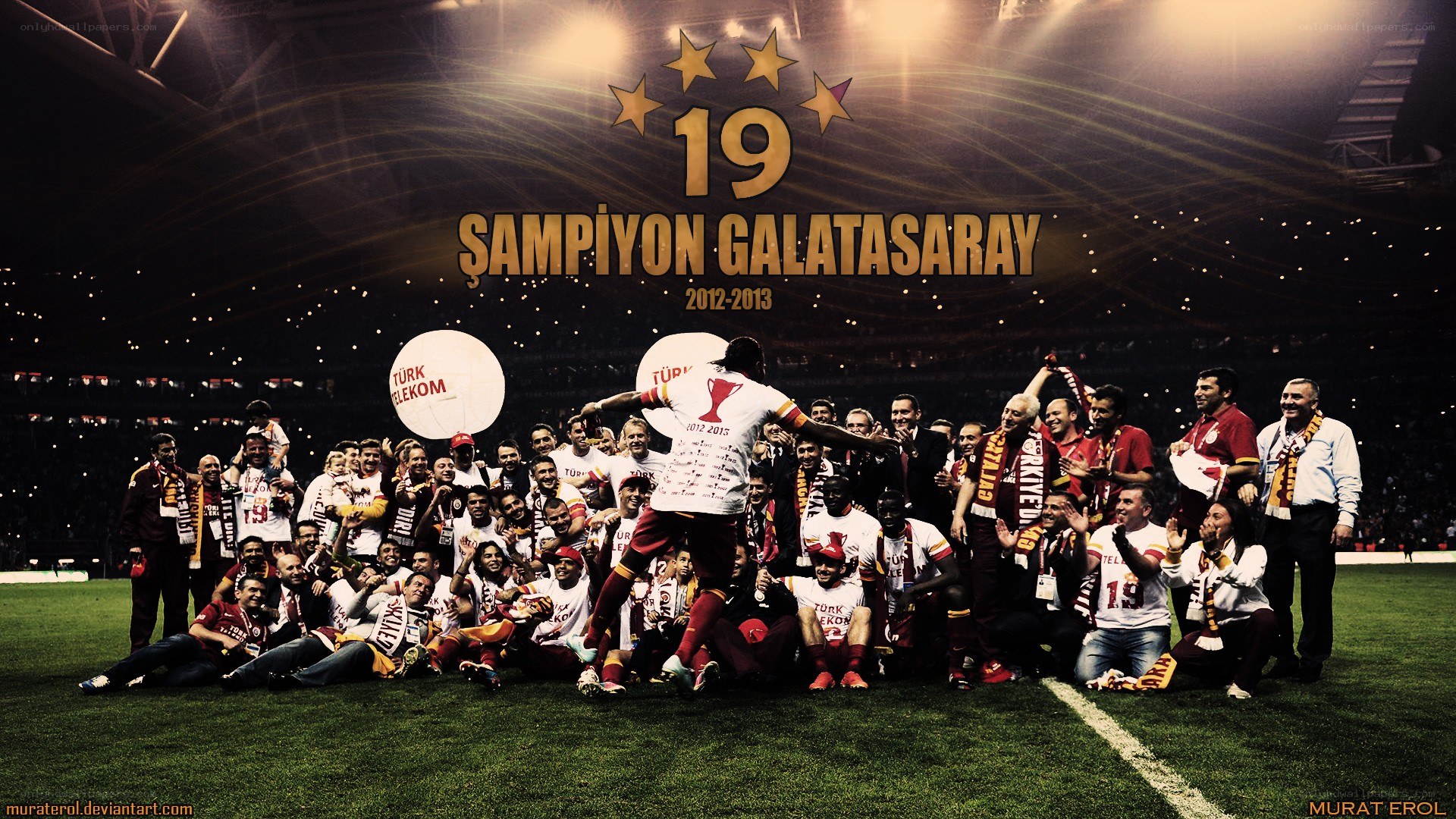 Galatasaray celebrating title