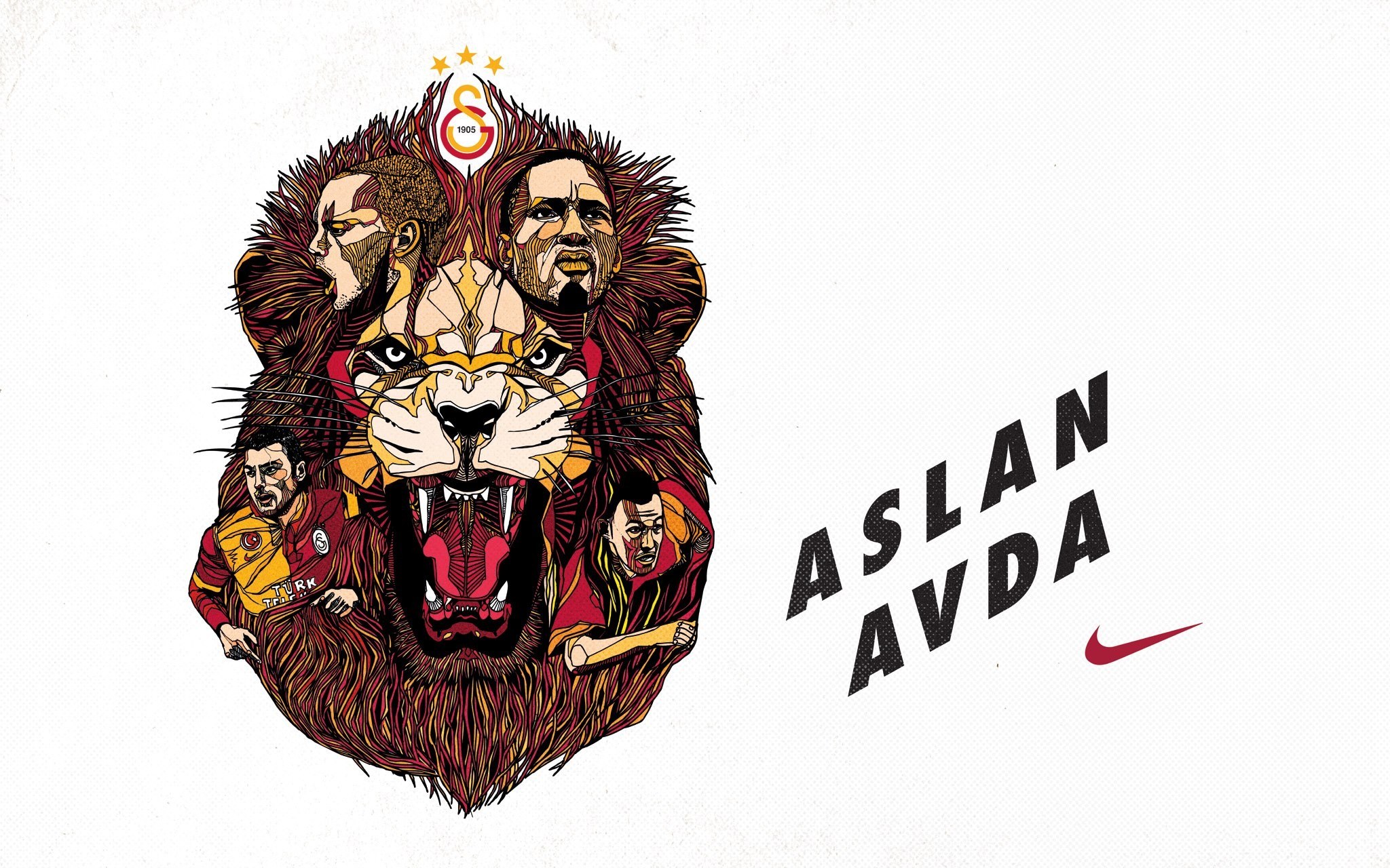 Galatasaray lion illustration