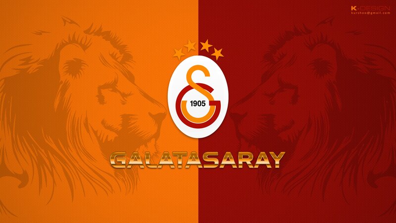 Galatasaray Logo and Lion — Orange