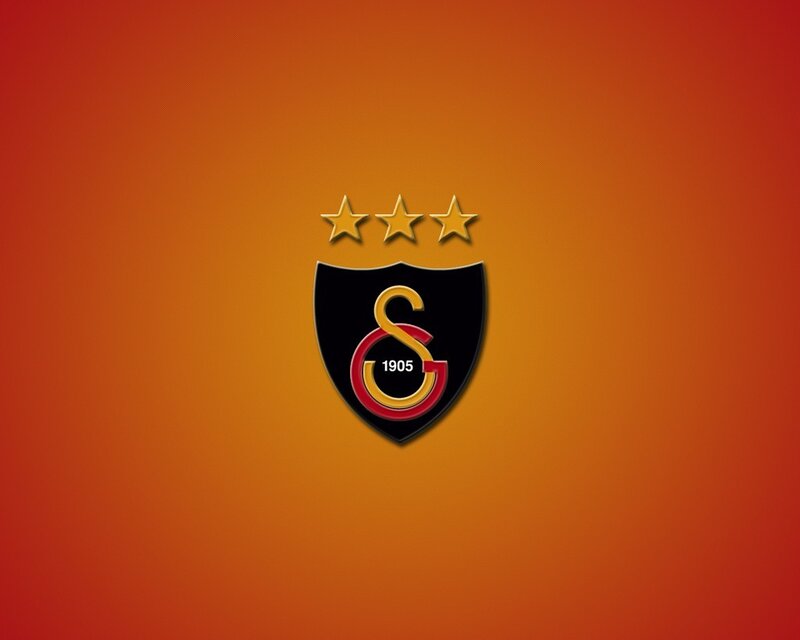 Galatasaray logo on orange background