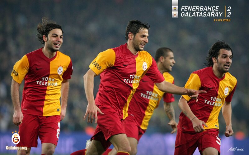 Galatasaray players celebrating