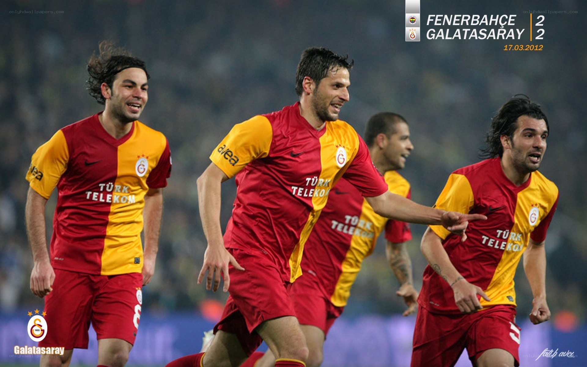 Galatasaray players celebrating
