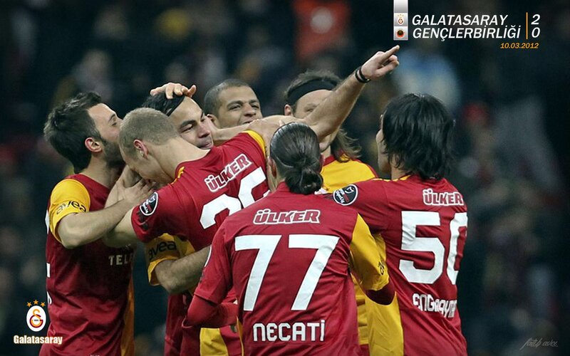 Galatasaray players celebrating