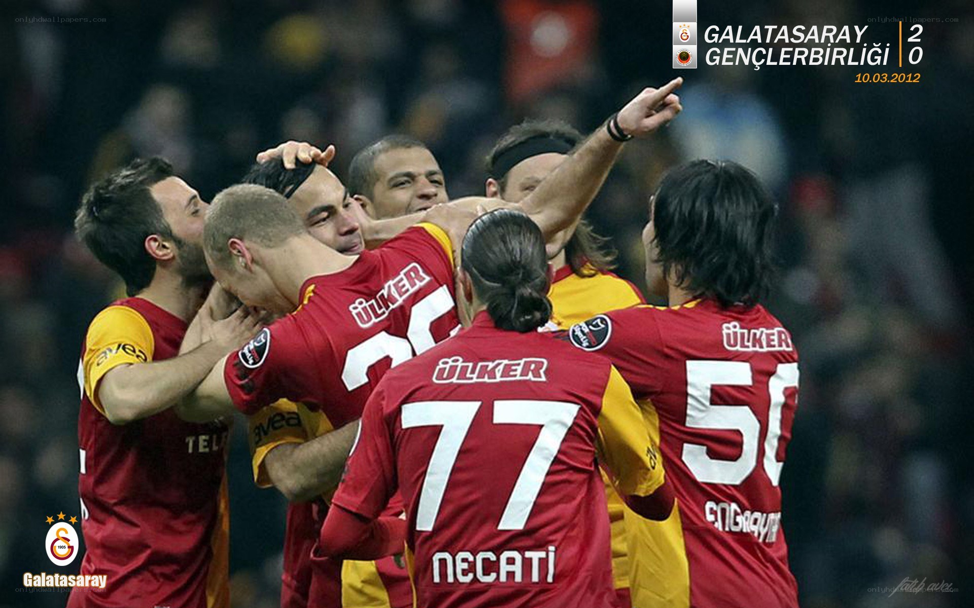 Galatasaray players celebrating