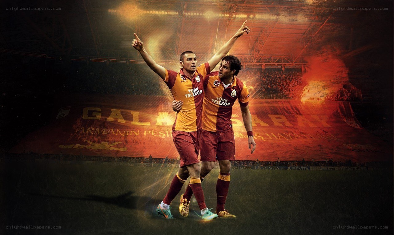 Galatasaray players celebrating