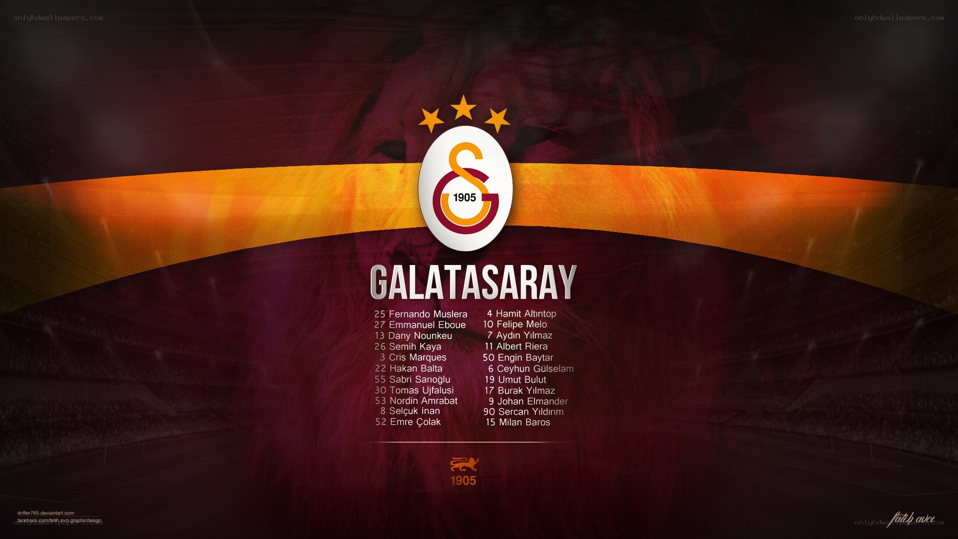 Galatasaray team roster wallpaper