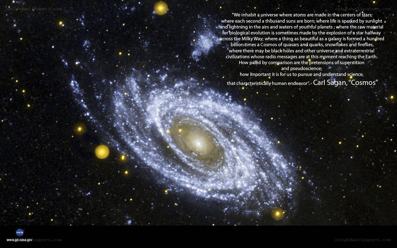 Galaxy and Carl Sagan quote
