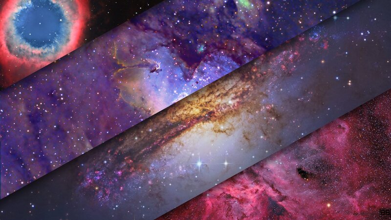 Galaxy and Nebula Collage