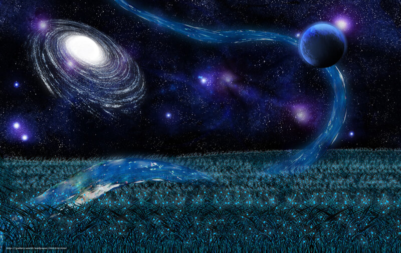 Galaxy and Planet in Field