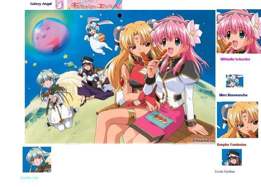 Galaxy Angel anime characters