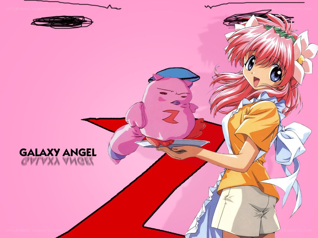 Galaxy Angel character with pink creature
