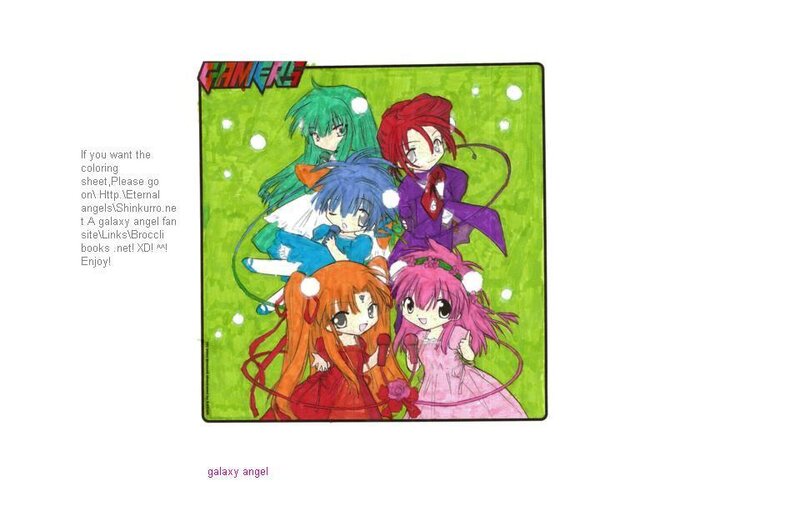 Galaxy Angel characters illustration