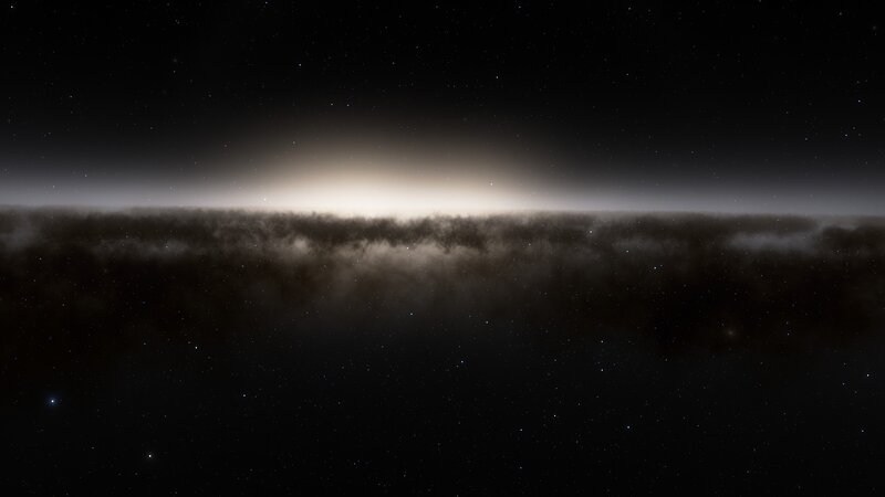 Galaxy Center View — Black, Cosmic