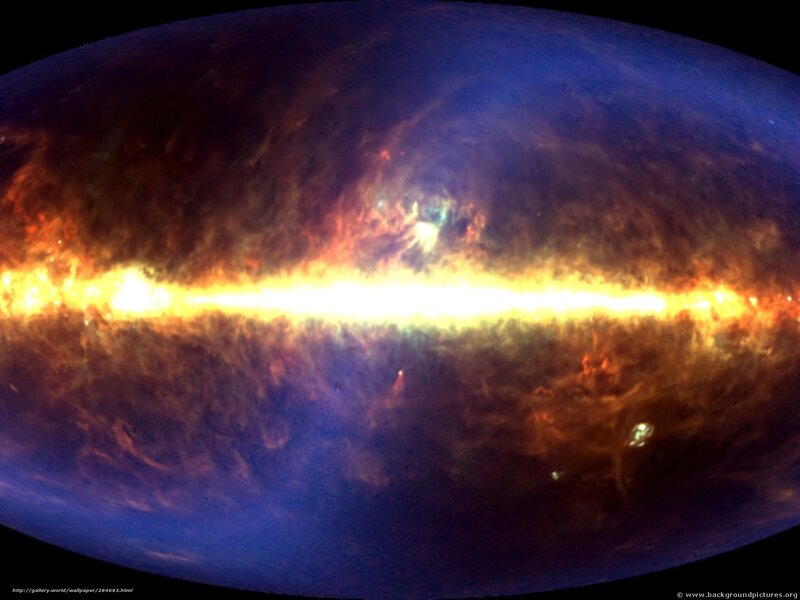 Galaxy Center View — Blue