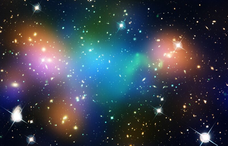 Galaxy Cluster — Blue, Cosmic, Photograph, Stars